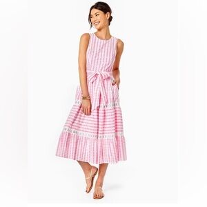 Lilly Pulitzer Pink and White Maxi